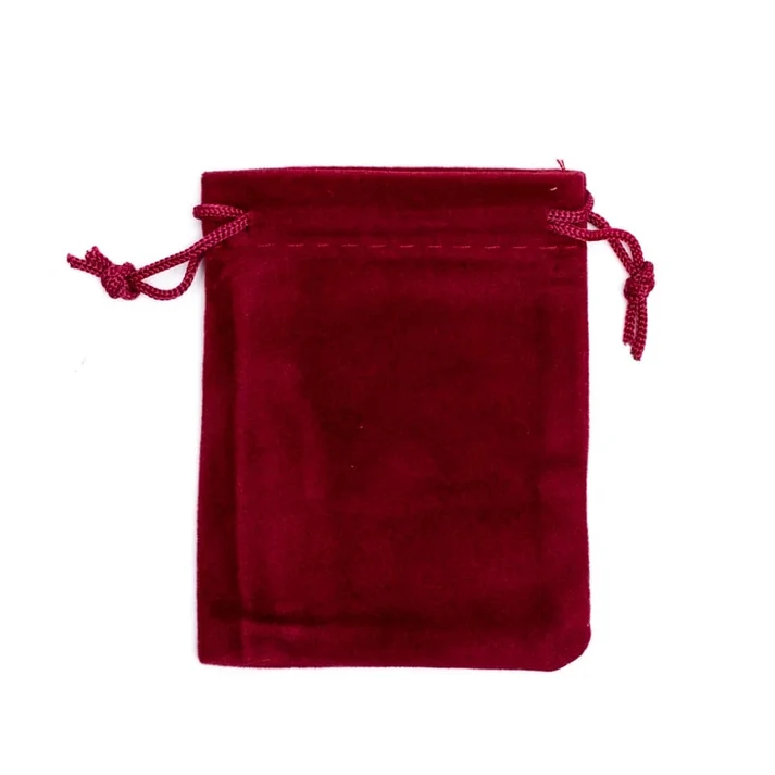 Fluwelen cadeauzakje bordeaux XS
