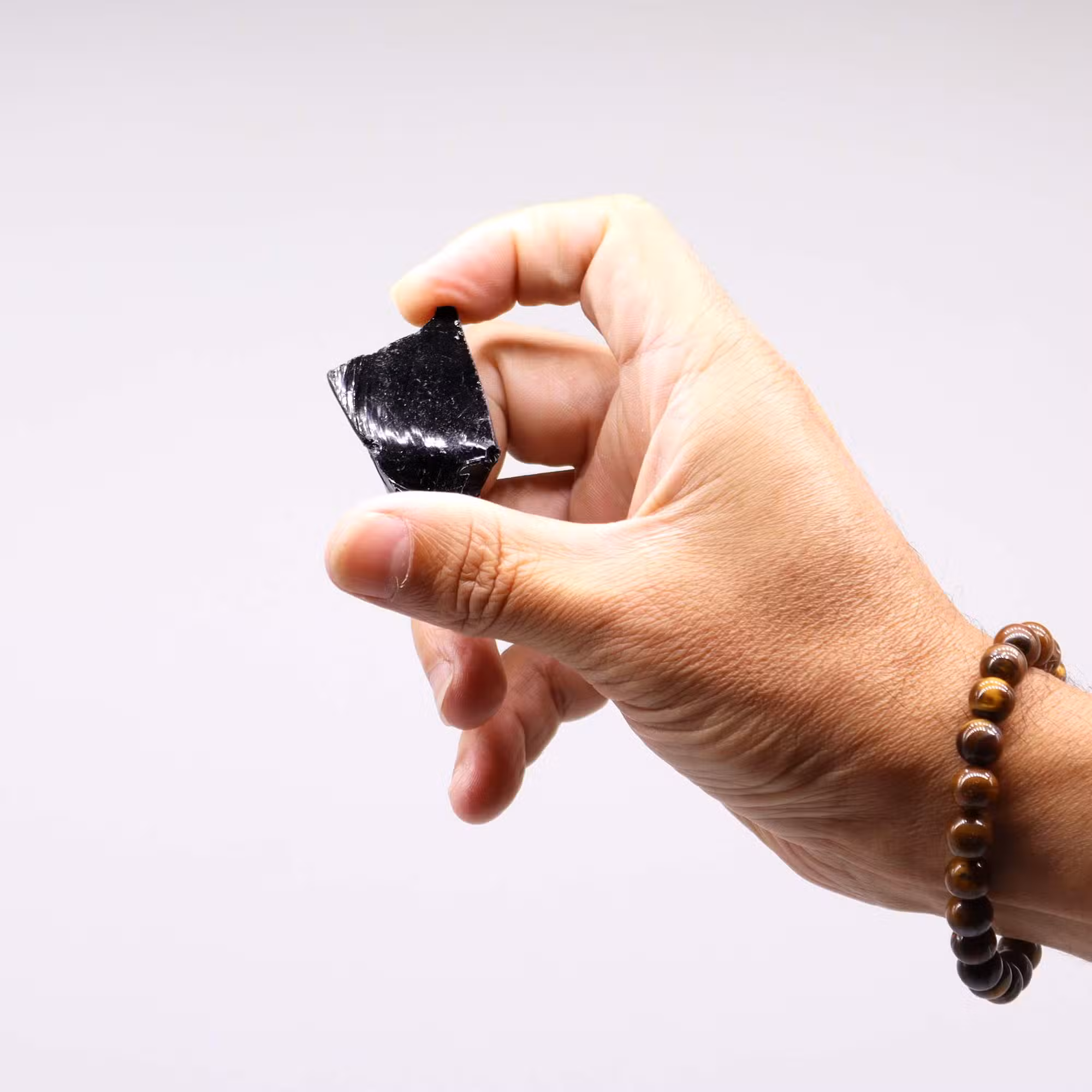 Ruwe Zwarte Obsidiaan - 1 stuk miniatuur 2