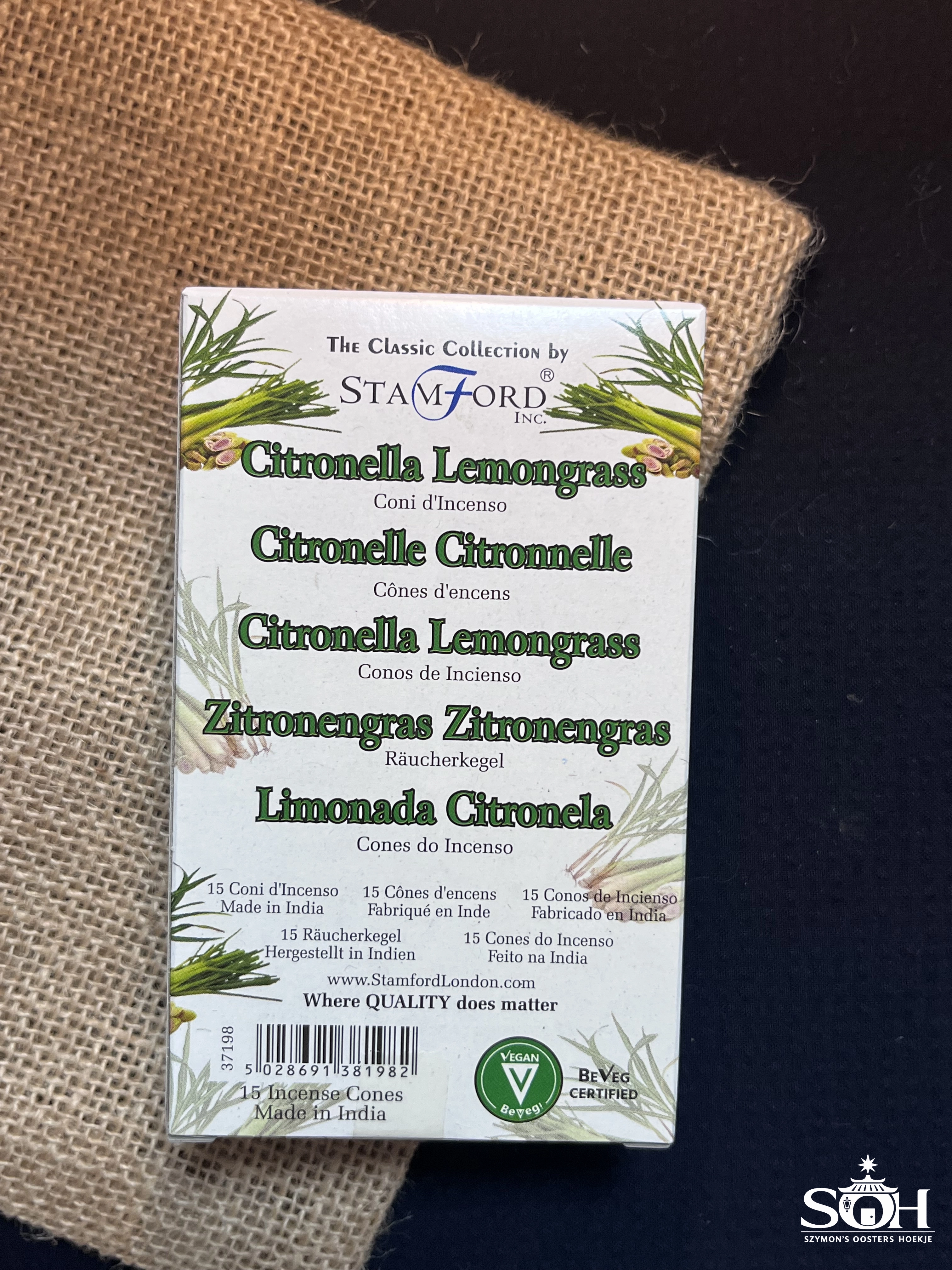 Stamford Premium Wierookkegels - Citronella & Lemongrass miniatuur 2